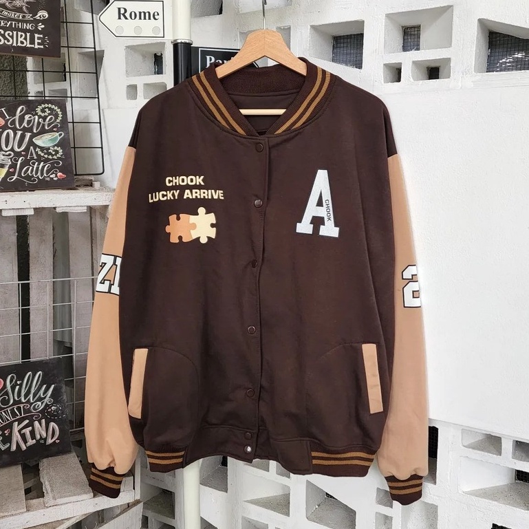 [CYC | COD] REALPICT | Outwear A Chook Baseball XXL Jacket | Fleece Hoodie Wanita Pria Trendy Murah