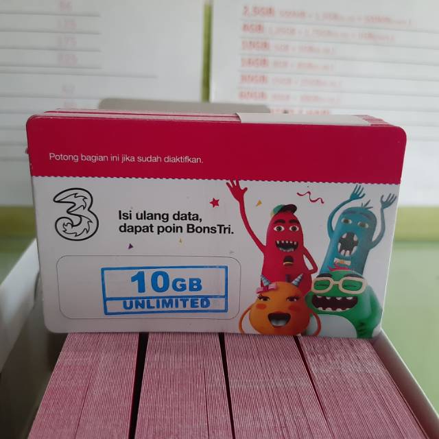 VOUCHER TRI 10GB UNLIMITED