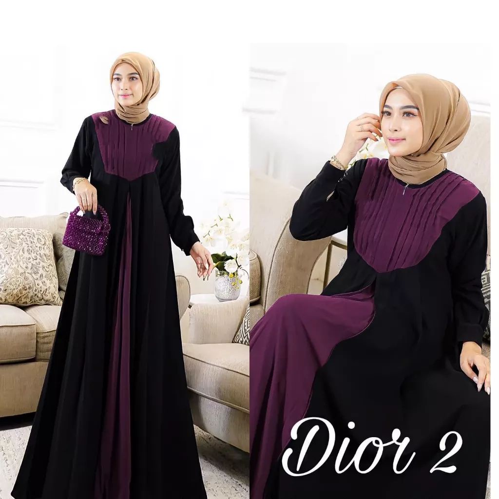 IK Dior maxy Dress wanita dewasa muslimah dress bahan ceruty babydoll