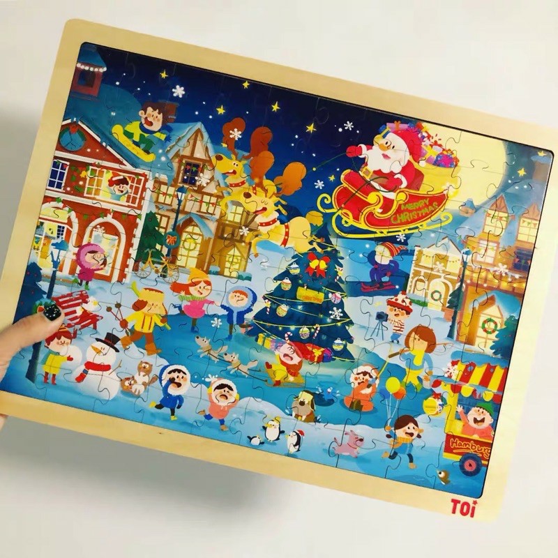 Toi Wooden Christmas Puzzle 100 PCS