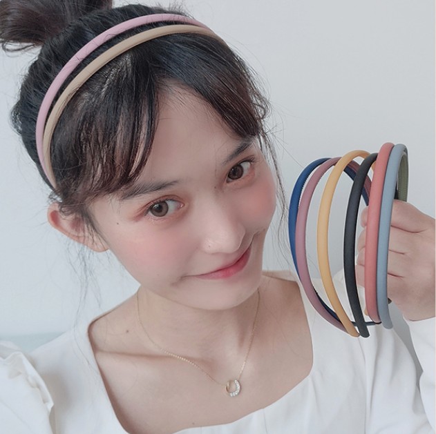 Fashion Candy Color Women Headband / Simple Scrub Headbands /Thin Headband Resin Hairbands / Girls Anti-Slip Hair Hoop Head wear