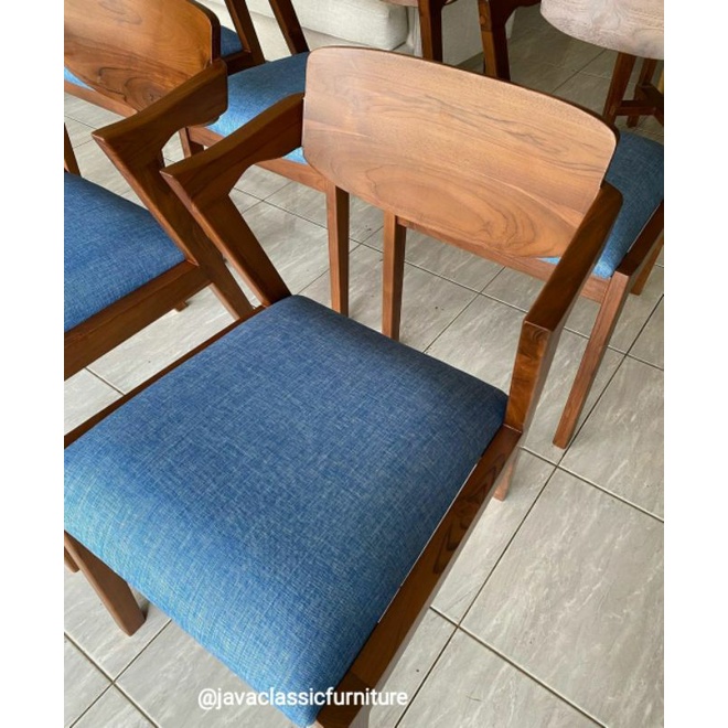 DINNING CHAIR KURSI MAKAN CAFE JOK RESTO TERAS RETRO MINIMALIS MURAH BAHAN KAYU JATI NATURAL FURNITURE JEPARA-3