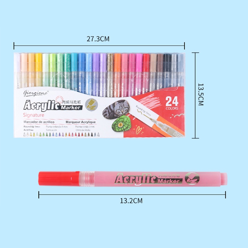 Smartfish Acrylic Marker Pen Set Premium 24 Warnas