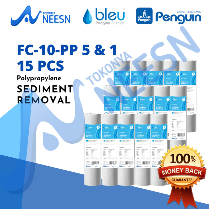 paket 15 pcs Cartridge filter 10 inch PP