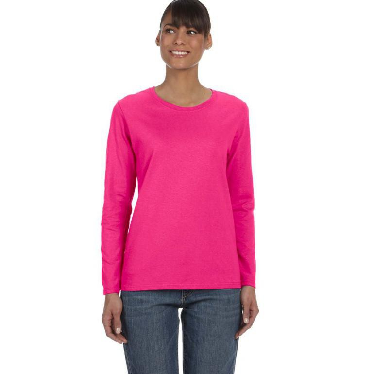 LENGAN PANJANG CEWEK KAOS LADIES warna PINK FANTA - seymu