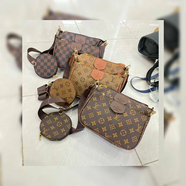 [READY] Tas Selempang // Tas Wanita // Tas LV 3in1