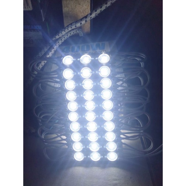 led module 3mata bening/transparan DC-12V white/putih 1,5w