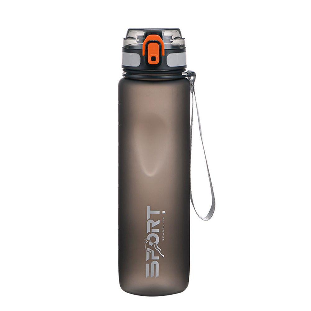 Solighter Botol Air Dengan Skala Olahraga Travel Langsung Minum Perlengkapan Minum Gradasi Frosted