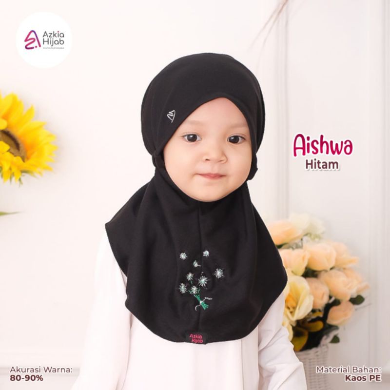 Aishwa || size SS (size 1) jilbab anak / bayi || usia 0 bulan - 6 bulan new azkia hijab-1