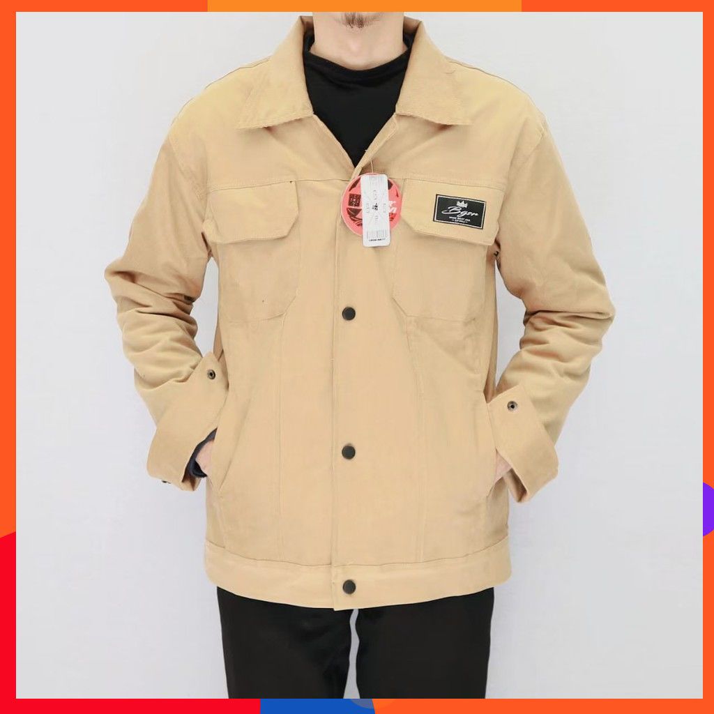TERSEDIA 3 VARIAN WARNA JAKET SEMI PARKA - CANVAS PREMIUM - KEMEJA CASUAL - JAKET CODUROY BGSR