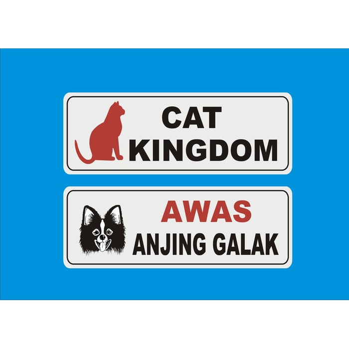 Promo Sign Label Awas Anjing Galak Pomeranian Dll Custom