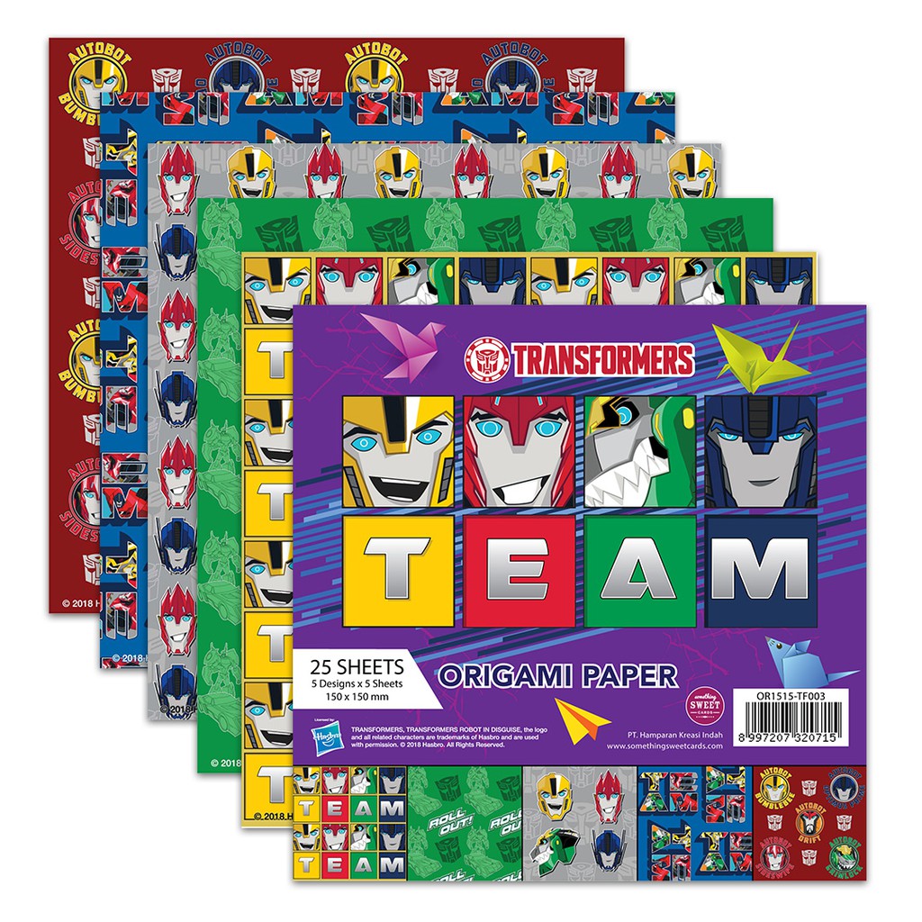 

Something Sweet Cards - Origami Paper - Kertas Lipat - Transformer - OR1515-TF003