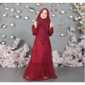 GAMIS SYARI ANAK REMAJA MUSLIM TERBARU LEBARAN 2021 DRESS AIRA KIDS MODIS TRANDY USIA 7 8 9TAHUN