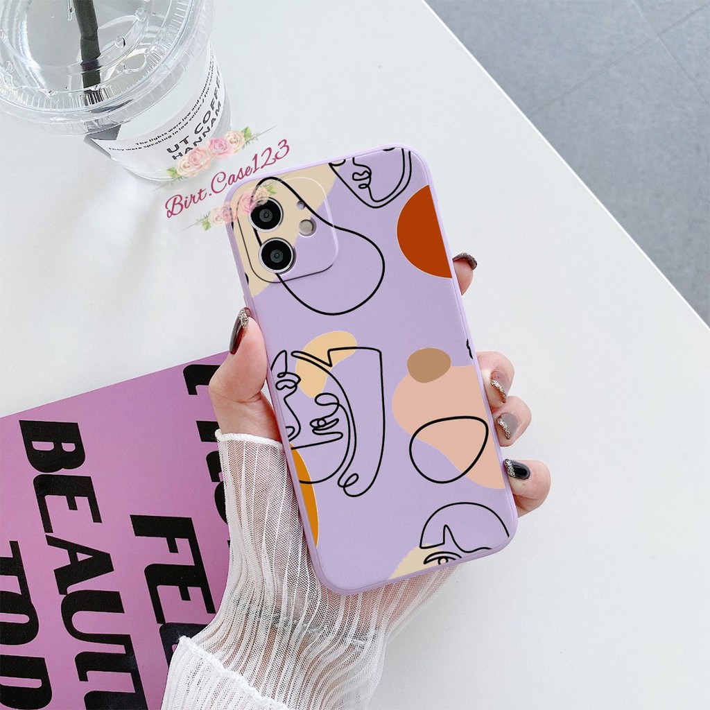 CASE CASING SOFTCASE SILIKON MACARON PELINDUNG KAMERA FACE DRAWING OPPO VIVO SAMSUNG XIAOMI REALME IPHONE ALL TYPE BC6022