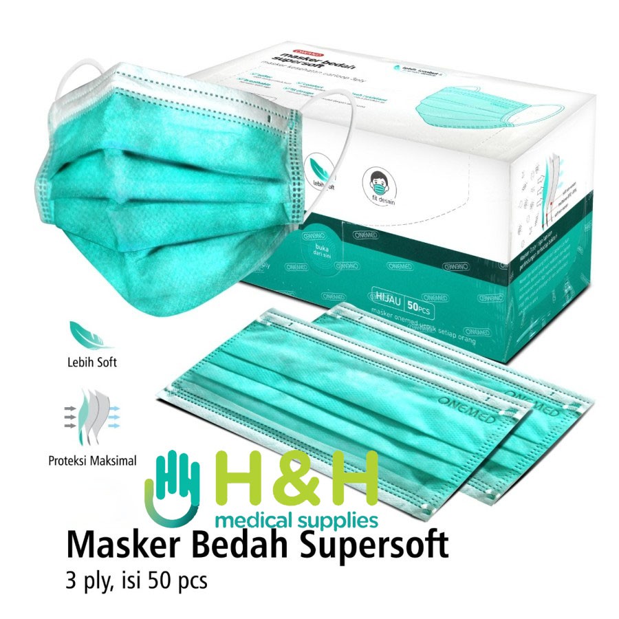 Masker Earloop 3ply Supersoft / Masker Bedah Supersoft / Masker Earloop 3ply/ Masker Medis Supersoft