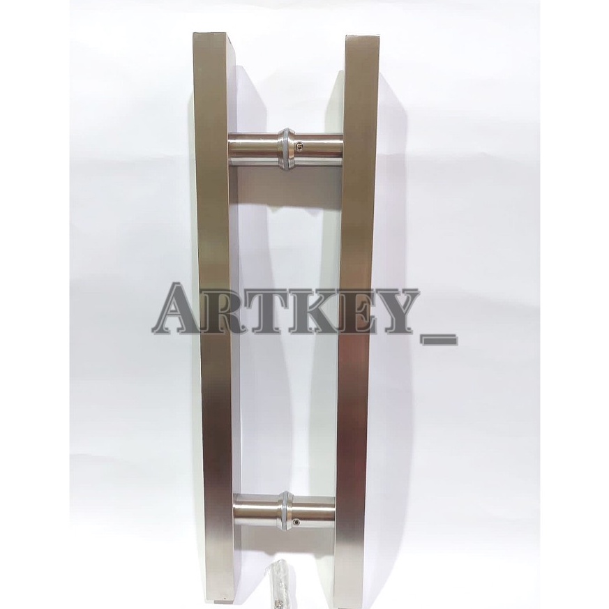 HANDLE PINTU KAYU/KACA/ALUMUNIUM MODEL H holo 25 x 38 mm as 30 x 45 cm