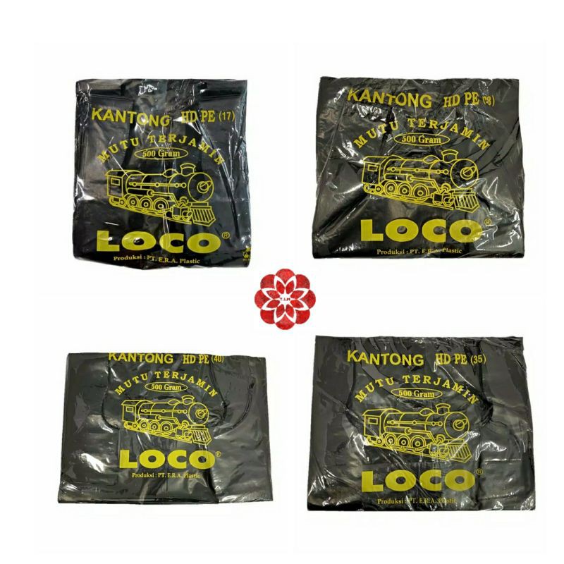 Kantong Kresek Hitam Loco Tebal HD PE 1 Bungkus