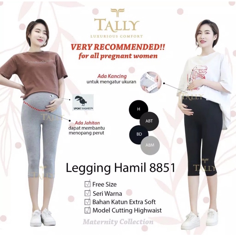 Tally 8878 DAN 8851 Celana Legging Panjang Ibu Hamil / Maternity Legging Nyaman Dan Murah