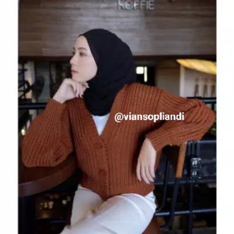Cardigan Rajut Wanita Premium / Cardigan Olivia Cardy Crop / Eireen Crop Cardy / Cardigan Rajut Prem