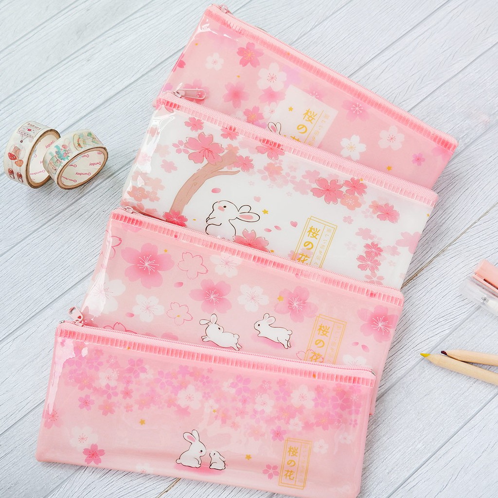 

SAKURA BUNNY PLASTIC PENCIL CASE TEMPAT PENSIL PLASTIK