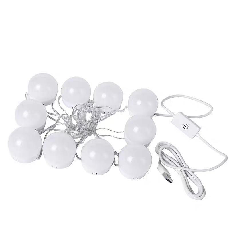 LAMPU BOHLAM LED 10 PCS SERBA GUNA COCOK UNTUK VANITY MIRROR KECERAHAN BISA DIATUR LANGSUNG TEMPEL