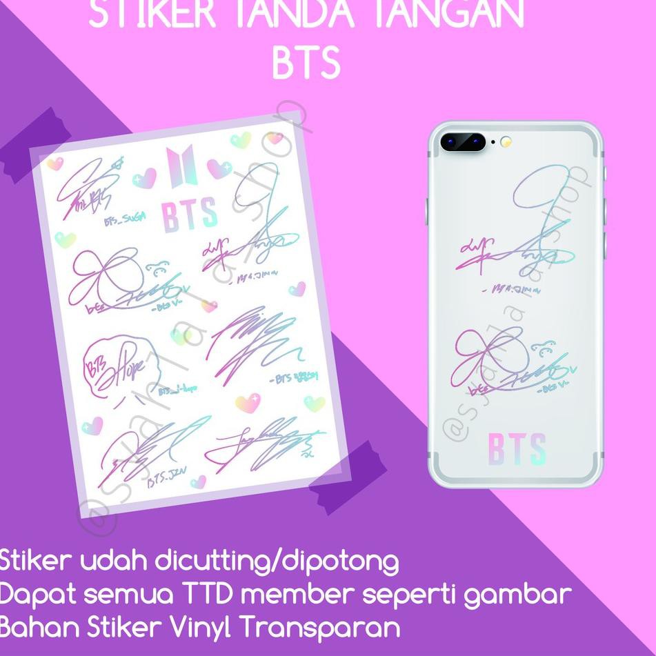 Terbaik Stiker Tanda Tangan Bts Ttd Kpop Bts Shopee Indonesia