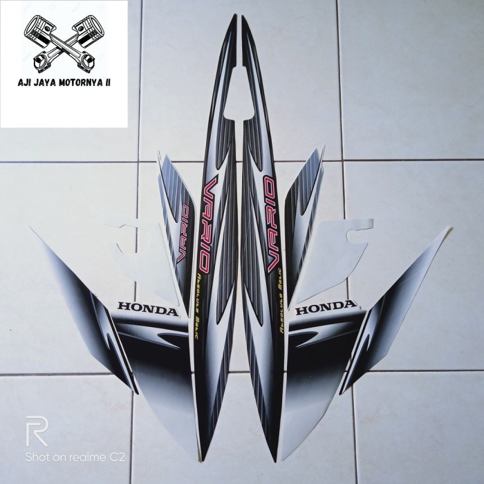 stiker striping motor honda vario cw 110 2006-2007 putih
