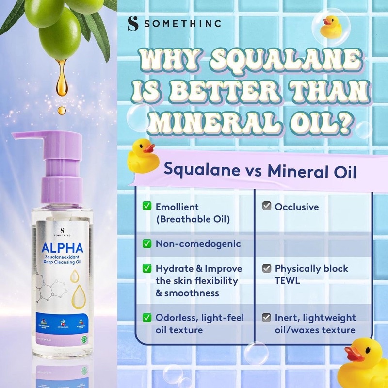 SOMETHINC Alpha Squalaneoxidant Deep Cleansing Oil Indonesia / Facial Wash Essence Mist Toner Serum Ampoule Eye Cream Creme Eye Gel Sunscreen Sleeping Mask Masker Moisturizer Body Scrub Lotion / Cushion Mascara Lipstick Lip Tint Balm Gloss Sugar Wax Paket