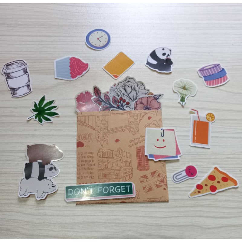 

STICKER AESTHETIC DECO TUMBLR NCT CARTOON SCHOOL KIT FLOWER FRUIT QUOTE KAMERA