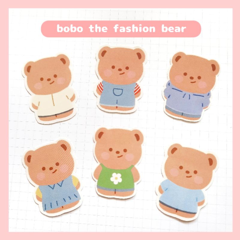 

[ggupii.co] bobo the bear stickers | sticker lucu deco journal