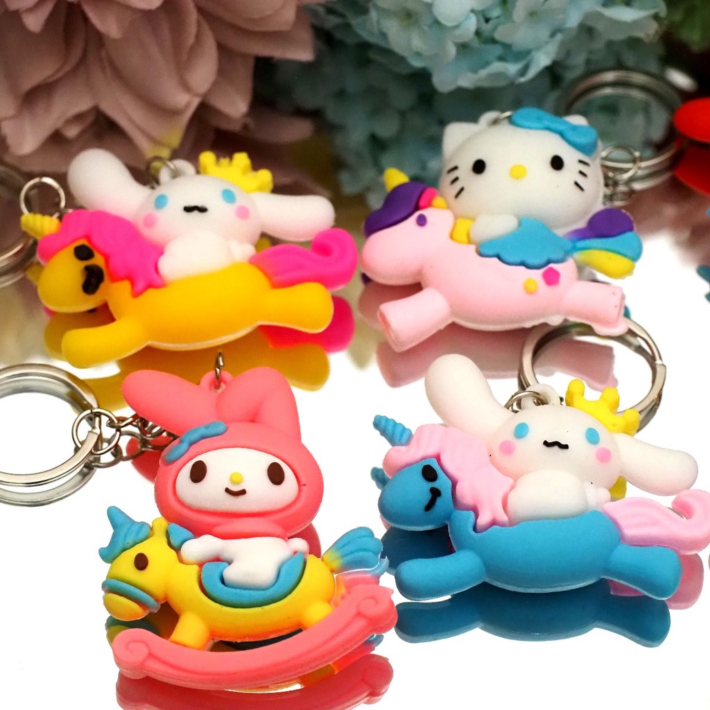 Gantungan Kunci Karakter Kitty Melody Cute Girly Gantungan Tas Dompet Boneka Lucu Keychain Aksesoris Tas