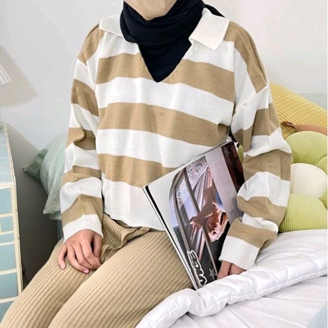 Sydney FUJI Knit Sweater / CROP RAJUT ALDA STRIP