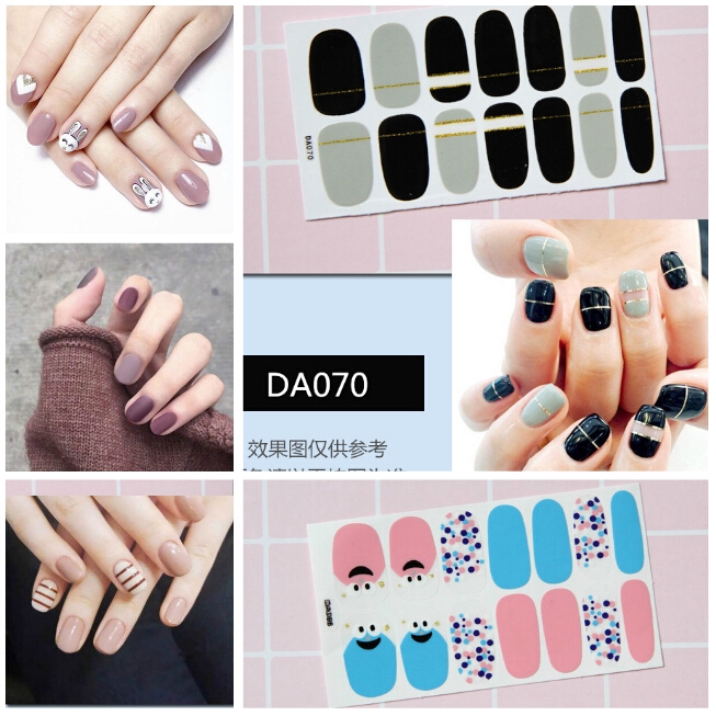 14Pcs / Set Stiker Kuku 3D Nail Sticker Motif  Nail Sticker  Cat kuku Nail Stickers Stickers nail art Fake nails Art stickers