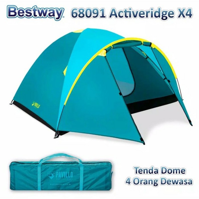 tenda 4 orang Bestway 68091 Tenda Camping Dome 4 Orang New Pavillo Activeridge 4 Tent