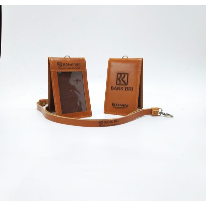 

Terlaris Name Tag Saku Id Card Holder Kulit Asli Logo Bank Bri Hemat