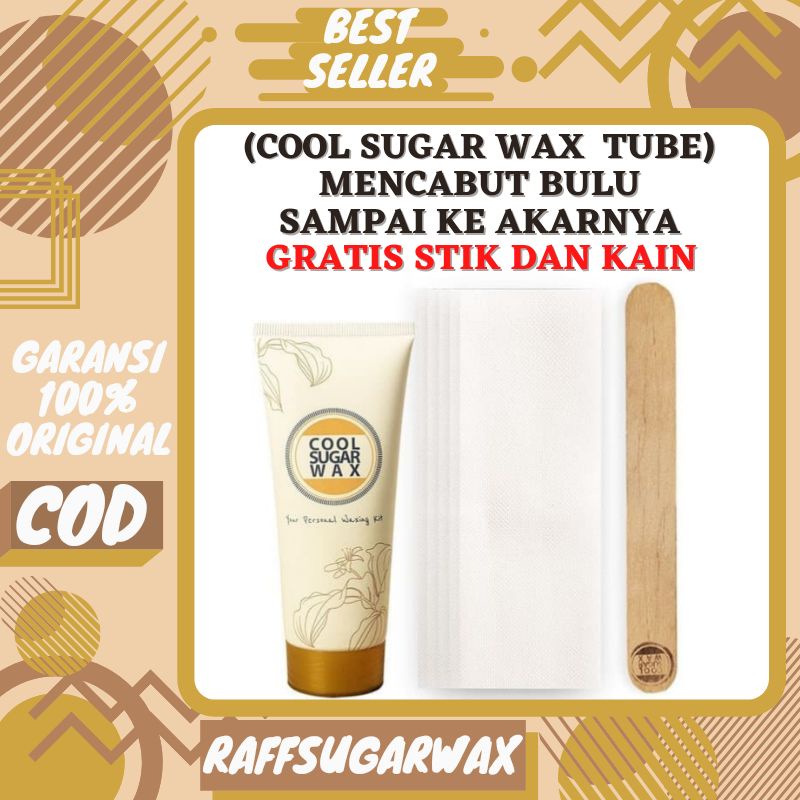 Original COOL SUGAR WAX Penghilang Perontok Pencabut Bulu Ketiak dan Betis Paket Lengkap Waxing Kit 