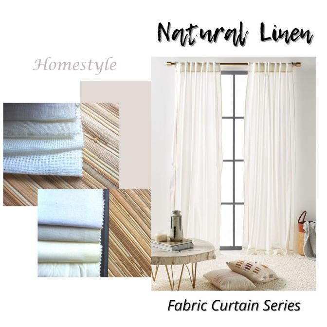 Kain Gorden Jendela Terminal 7 - Natural Linen per Meter