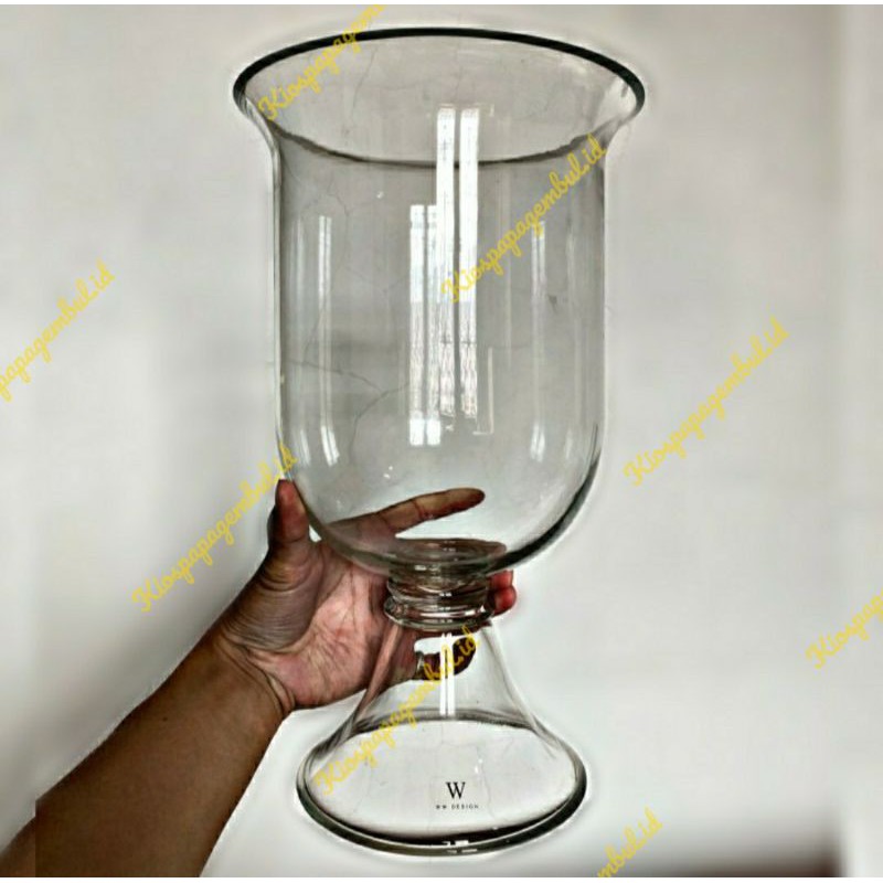 Vas Bunga Bentuk Gelas Wine Cocok Untuk Dekorasi Ruang Tamu WW Design
