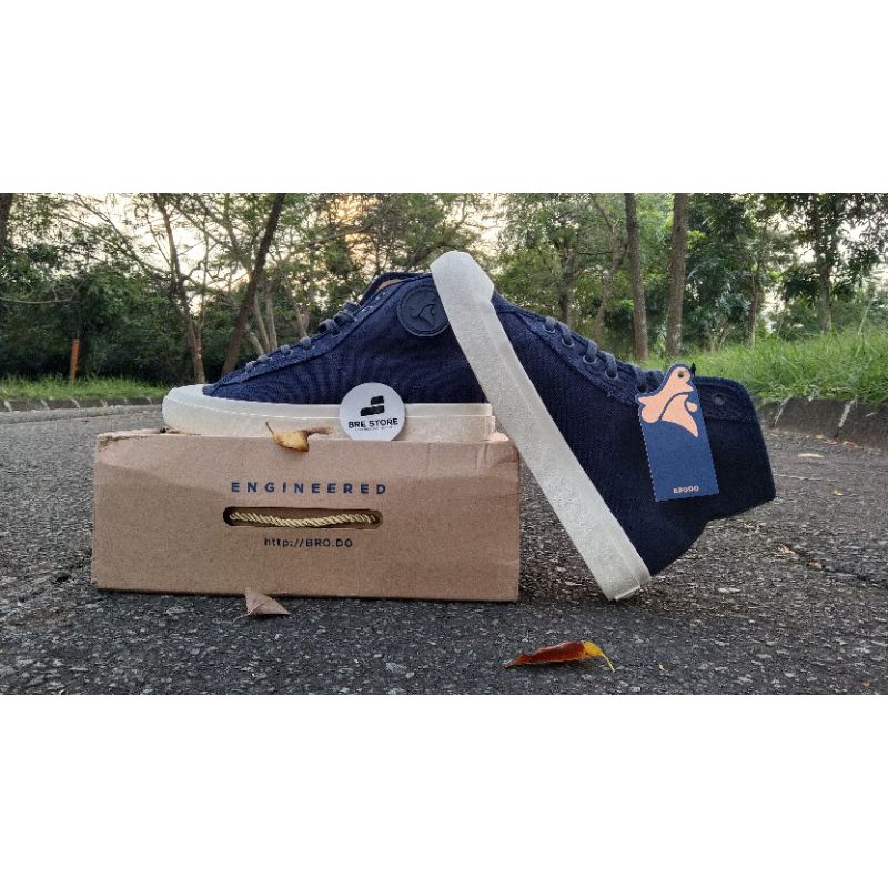 SEPATU BRODO VANTAGE V2 HIGH NAVY ORIGINAL SNEAKERS