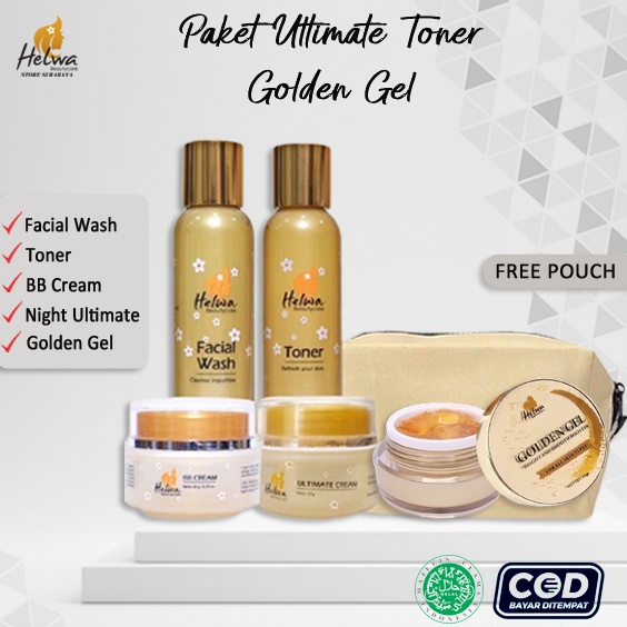 PAKET ULTIMATE TONER + GOLDEN GEL (WAJIB KONSUL) HELWA BEAUTYCARE