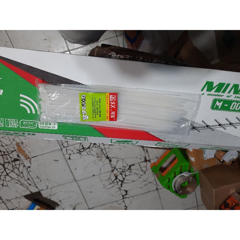 insulock Kabel ties / tis 20cm x 2.5mm putih 100pcs