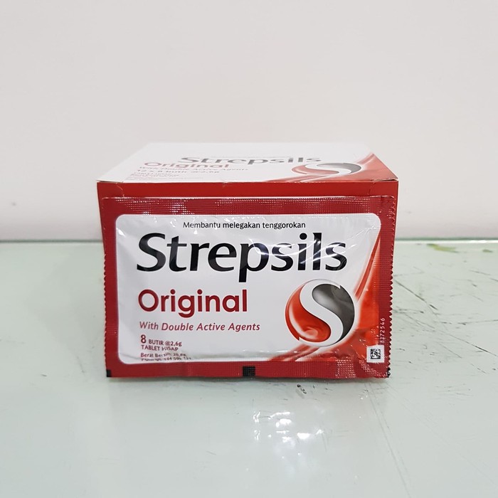 Permen Strepsils Original Merah (PER STRIP @ 8 BUTIR)