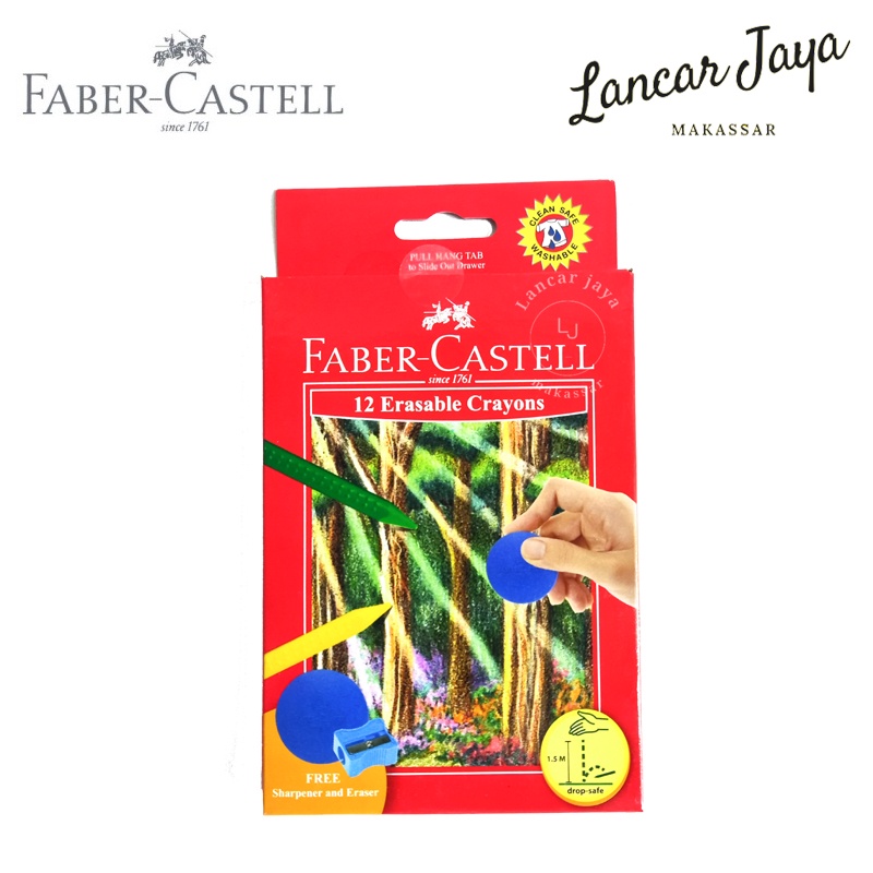 

Erasable Crayon Krayon Dapat Dihapus Faber Castell 12 Warna Colors