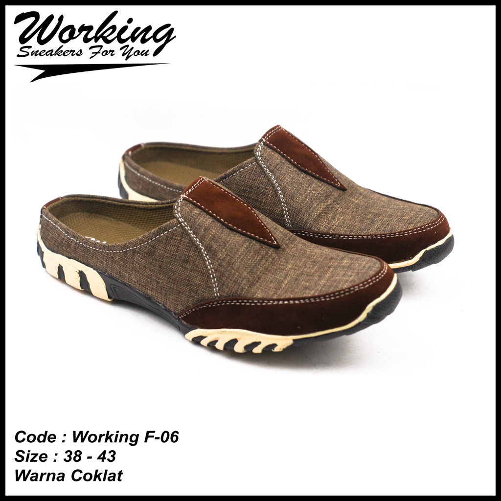 Sepatu Pria Slip On Working F-06