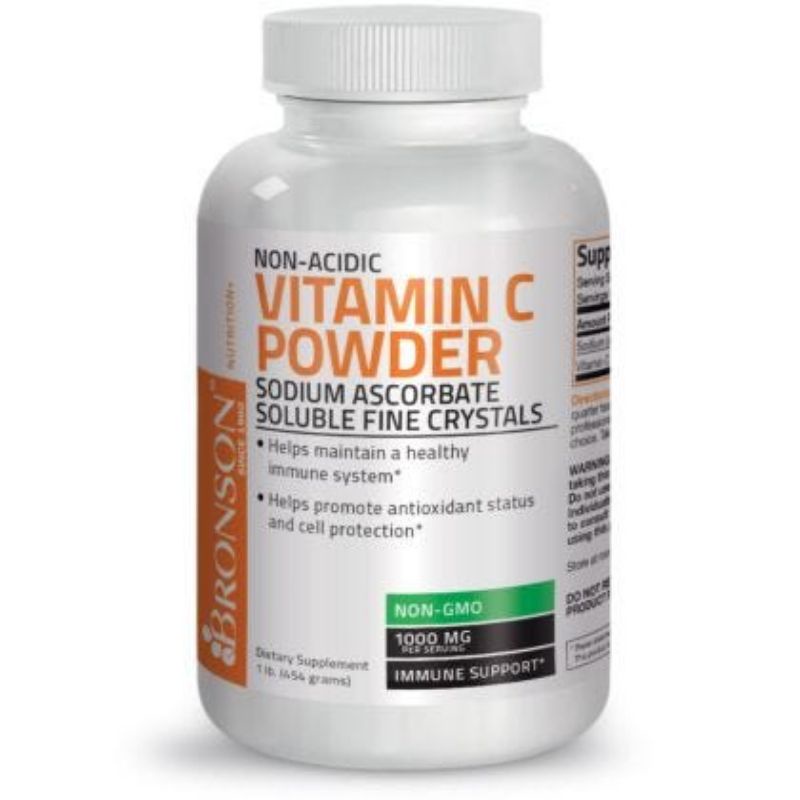 Vitamin C Non-Acidic Sodium Ascorbate Crystals - 1,000 mg - 1 lb (454g)

