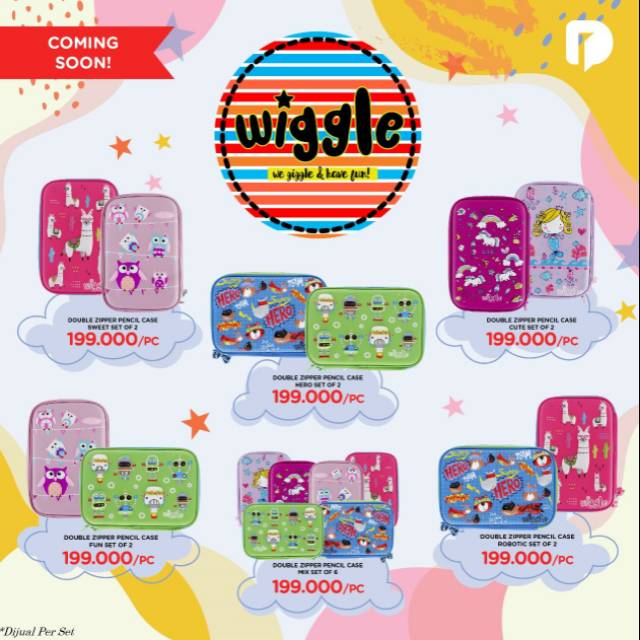 

Wiggle Double Zipper / Kotak pensil
