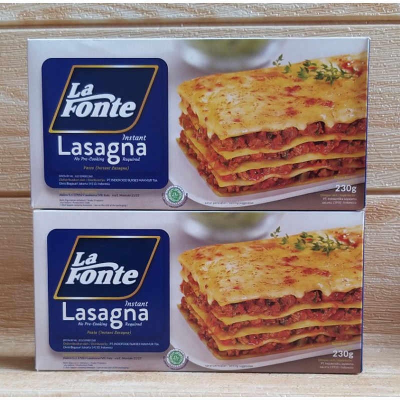 ✔MURAH Lasagna La Fonte 230gr / Lasagna Pasta / Kulit Pasta Lasagna