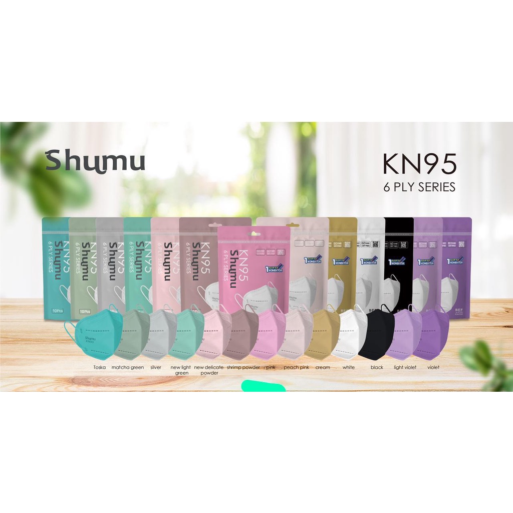 Masker KN95 6Ply Masker Shumu Warna Kemenkes