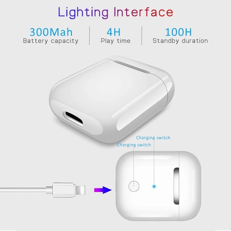 AirPod i12 TWS Touch Bluetooth 5.0 Earphone 3D Stereo Wireless TWS i12