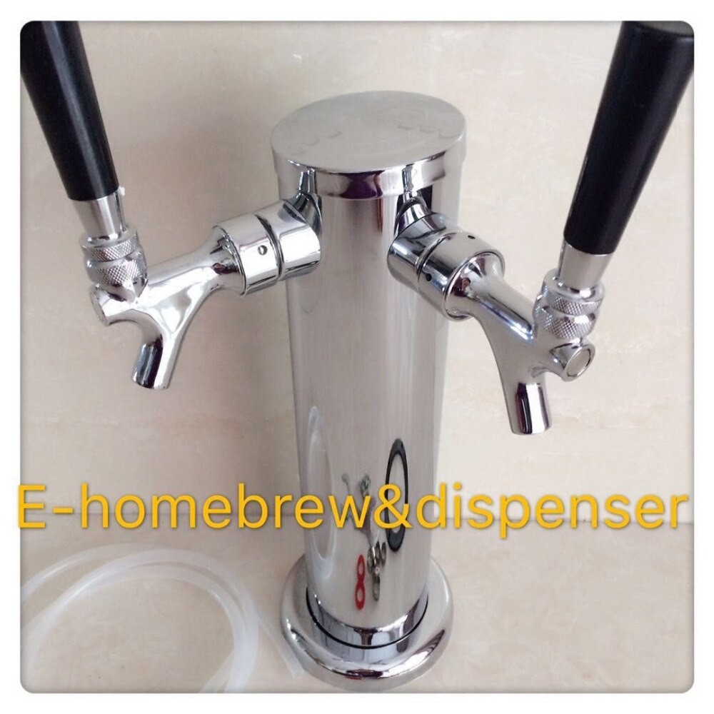 Two Way Column Beer Tower,Beer Dispenser,Stainless Steel Material Beer Tower,Brass Tap For Bar Or